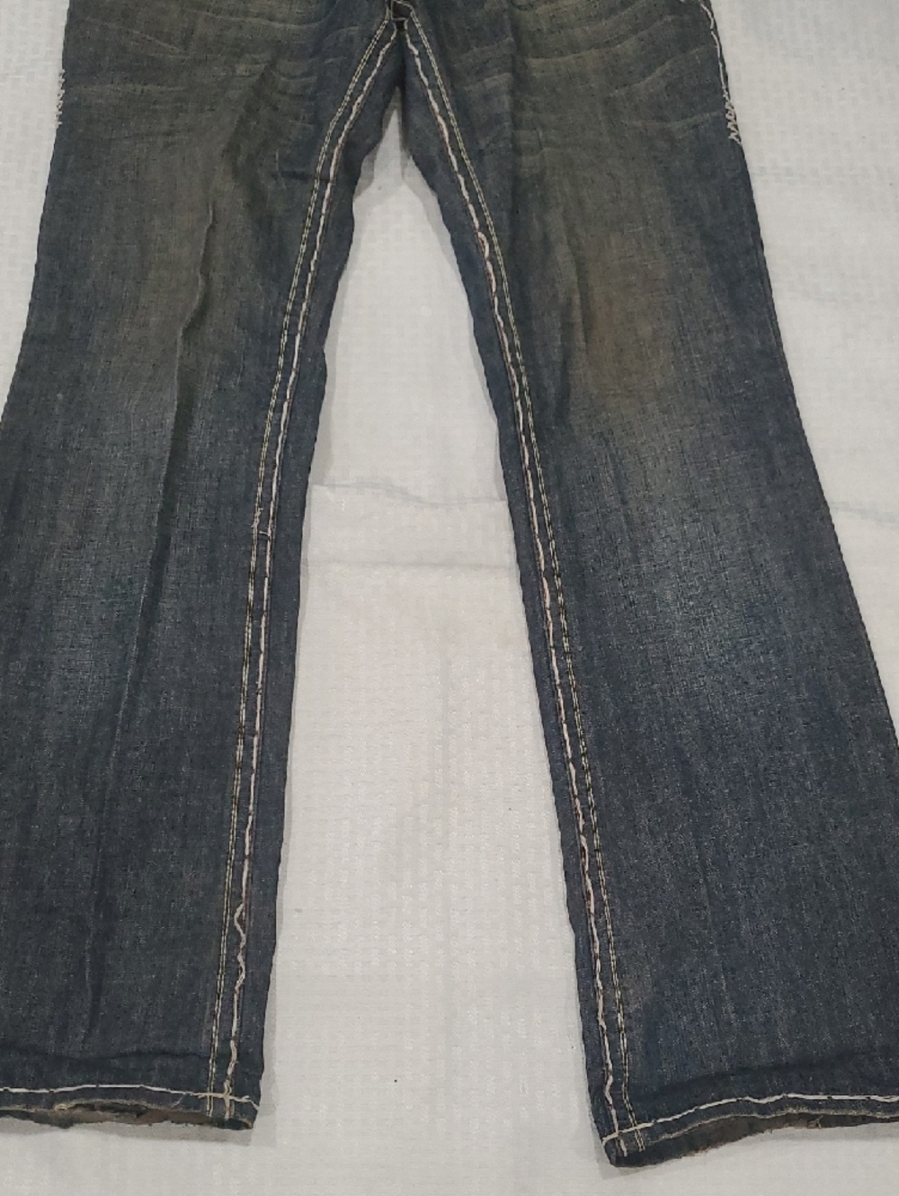 Y2k Laguna B Men's Straight leg  Jeans with Yellow Large Pocket  Detail - Picture 16 of 16